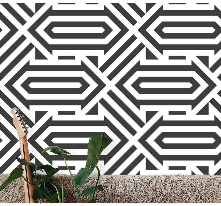 Tapete geometrische Muster geometrisches labyrinth-design - TenStickers