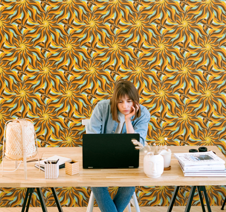 Tapete geometrische Muster komplizierte wirbelmuster - TenStickers