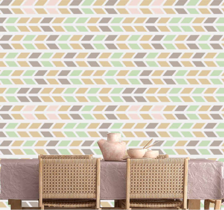 Tapete horizontale Streifen chevron-pfeil-muster - TenStickers