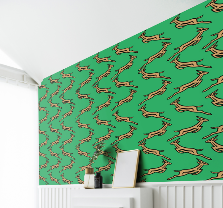 Tapete Tiere laufende gazellen - TenStickers