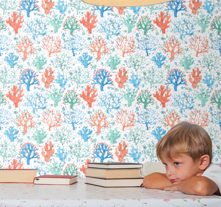 Tapete Natur korallenriff-abdruck - TenStickers