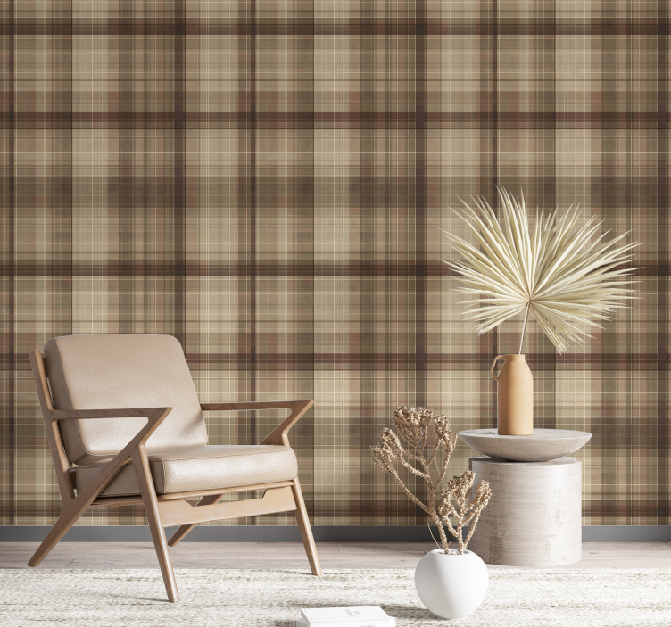 Tapete Quadrate textileffekt - TenStickers