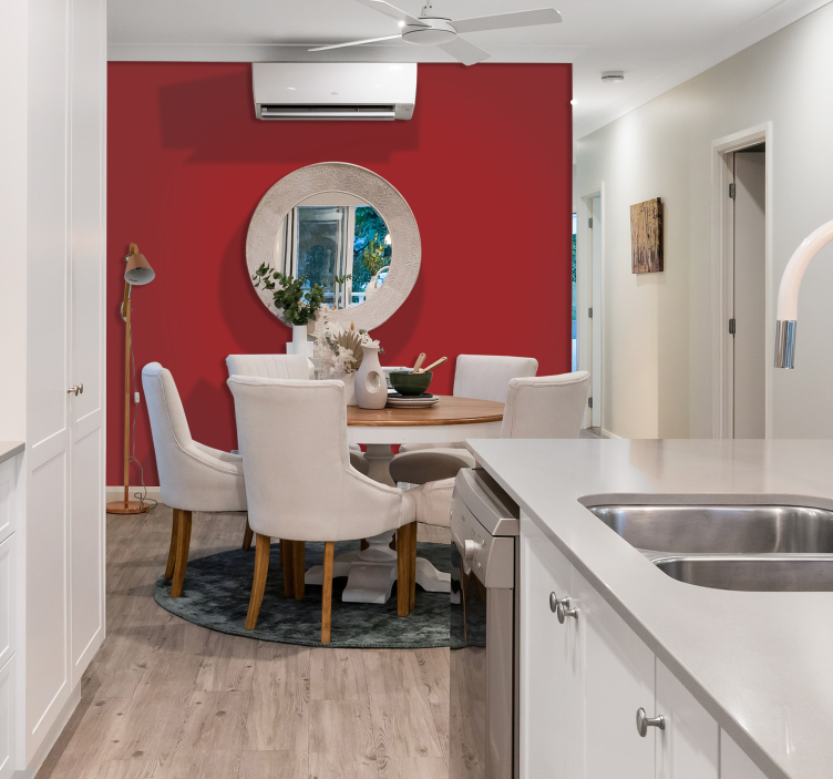 Rote Tapete Rot - TenStickers