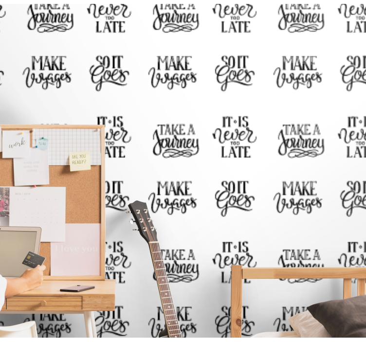 Tapete schriftzug mit motivierenden sprüchen - TenStickers