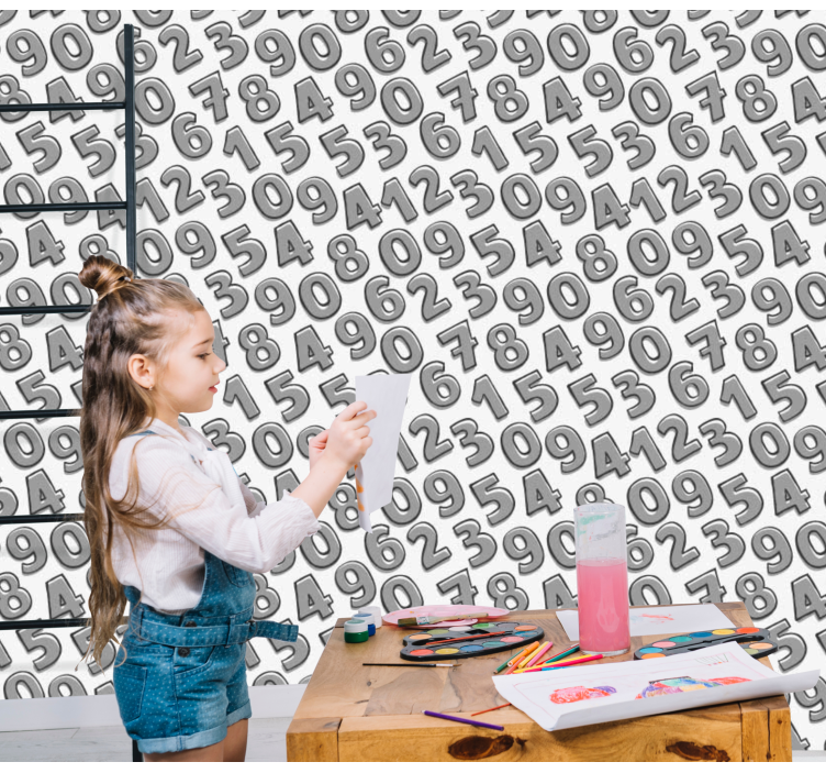 Tapete Schriftzug nummernanordnung - TenStickers