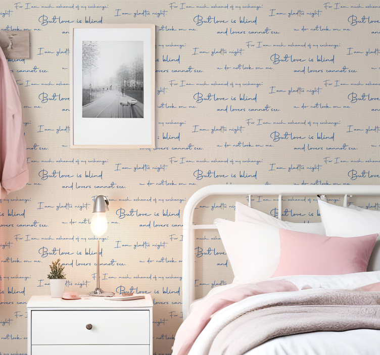 Tapete Schriftzug textildiagramm - TenStickers