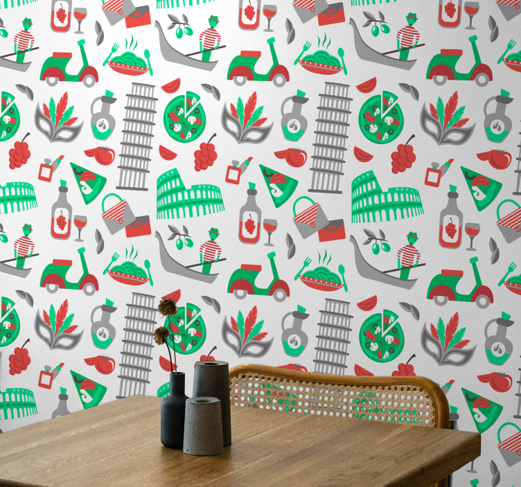 Tapete Stadt italienisches kulinarisches abenteuer - TenStickers