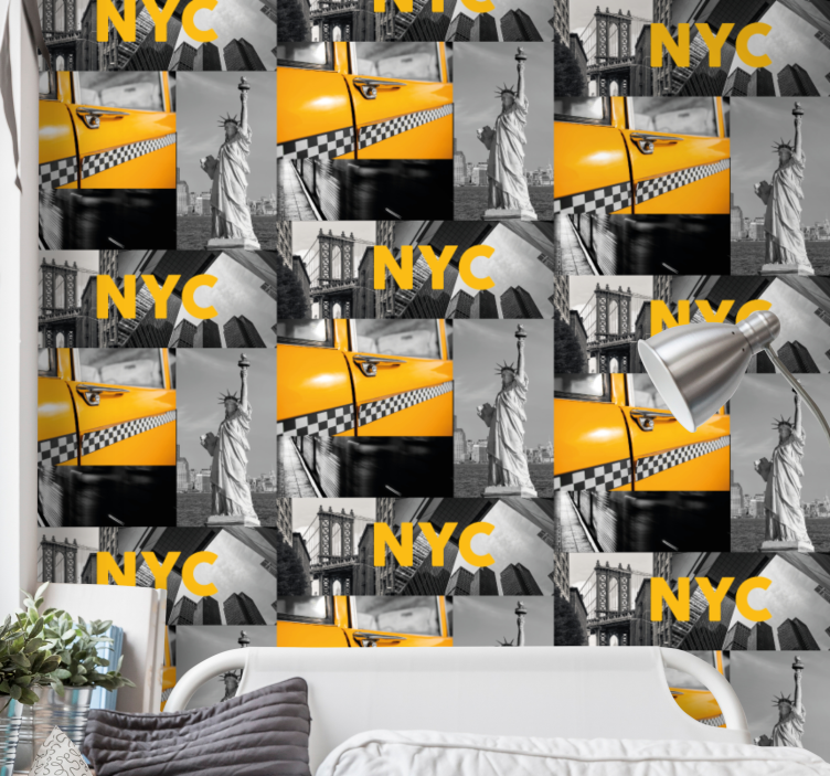 Tapete Stadt urbane collage - TenStickers