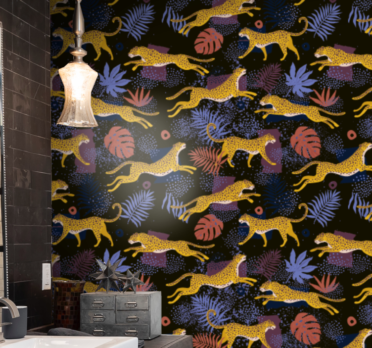 Tapete Tiere dschungelfauna-mosaik - TenStickers