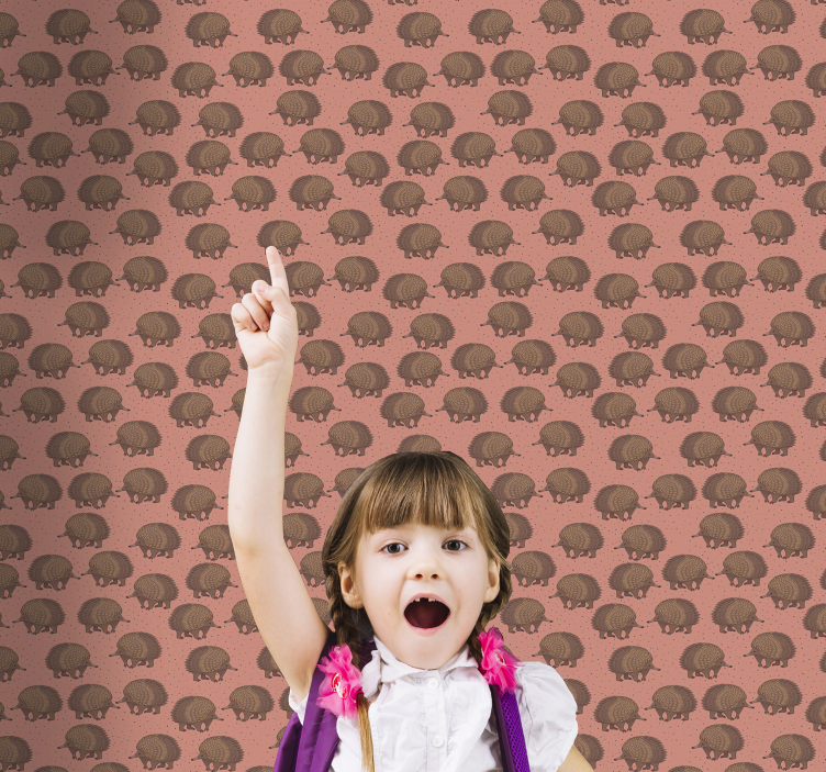 Tapete Tiere igel rotes motiv - TenStickers