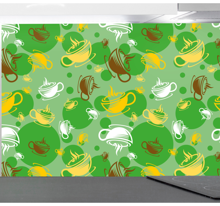 Tapete Küche Tassen silhouetten - TenStickers