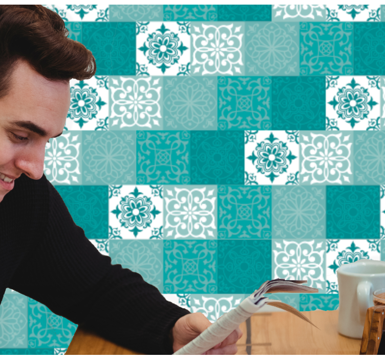 Fliesen Tapeten Türkis - TenStickers