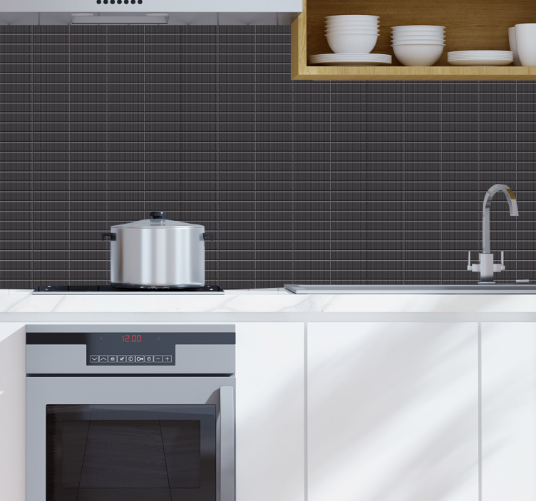 Fliesen Tapete strukturiertes schwarzes küchenmotiv - TenStickers